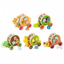 Pull toy with sorter