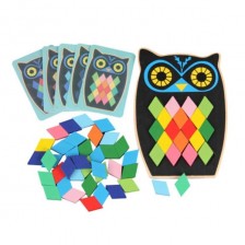 Wooden mosaic puzzle Owl
