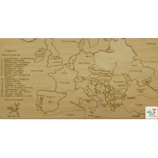 Puzzle harta Europei natur in limba engleza